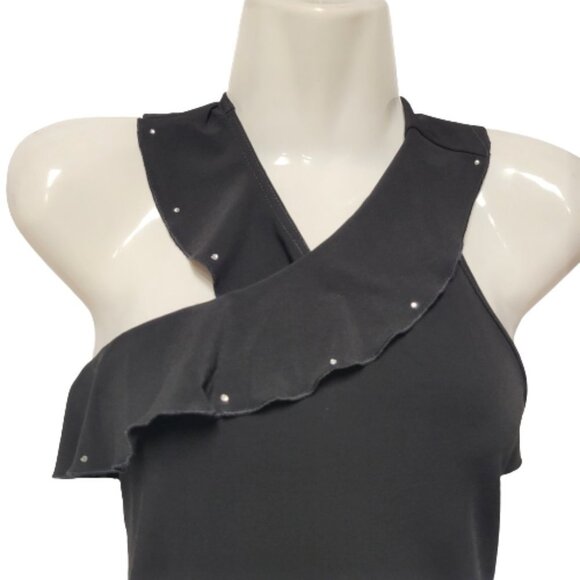 Sexy Halter Neck Black Top with Sequins Size XS/Small - Picture 2 of 5